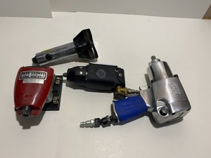 Pneumatic Air Tools Lot Impact Wrench, Sander, Cutoff Wheel