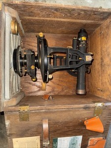 Keuffel & Esser Surveyor’s Transit Scope & Compass P5085C with Wooden Case