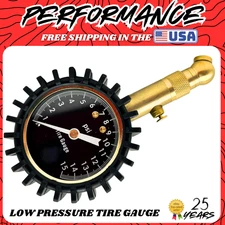 Low Pressure Air Tire Gauge UTV ATV SXS 1-15 PSI Round Protective Guard PMSUTAH