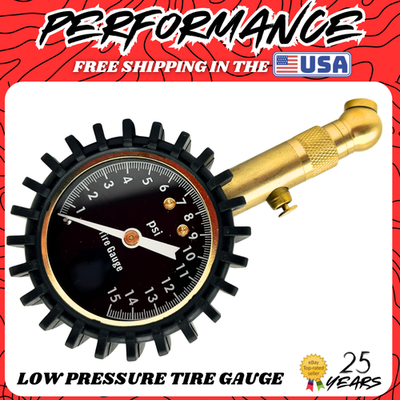 #ad Low Pressure Air Tire Gauge UTV ATV SXS 1 15 PSI Round Protective Guard PMSUTAH $19.91