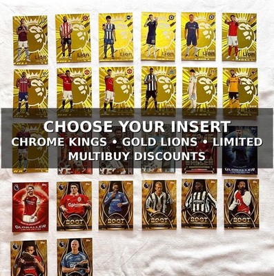Topps 2026 Premier League Trading Cards   Limited Edition -Chrome King/Gold Lion