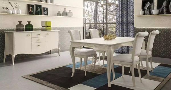 Esszimmer Set Weiß Esstisch Luxus 4X StüHle Elegantes Design Neu 6Tlg.-image