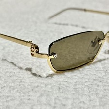 Gucci GG 1278S Sunglasses GOLD 100 AUTHENTIC size 142xl used great condition