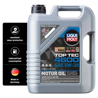 LIQUI MOLY Top Tec 4600 SAE 5W-30 | 5 L | Fully synthetic engine oil | 20448