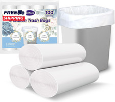 Small Trash Bags 4 Gallon 100 Count Small Garbage Bag Bathroom White Mini