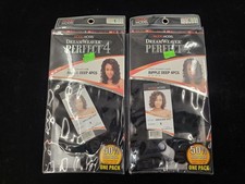 Lot Of 2 Dreamweaver 100  Human Hair - RIPPLE DEEP 4pcs - Color 1 Black 