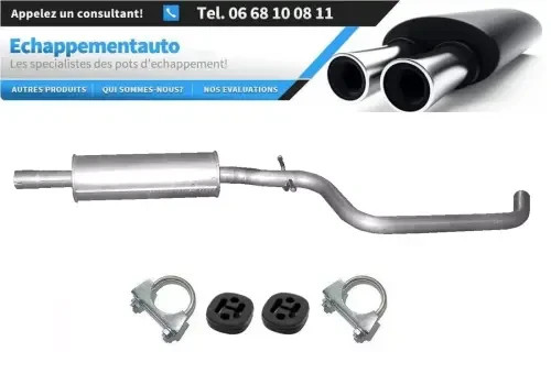 Échappement central Seat Toledo 2.0 TDi 2005 pot avec catalyseur homologué