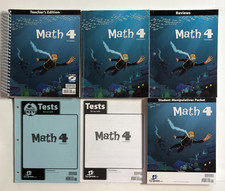 BJU Bob Jones 4th grade MATH 4 Student Workte...