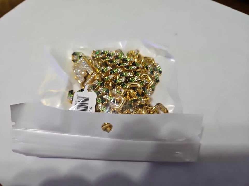 Invicta Elements Colar Corrente Gotejamento Masculino em Veneno Esmeralda 80912 Novo $89 Varejo - Imagem 3 de 4