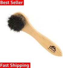 Crafted 100 Horsehair Polish Brush with Sturdy Wooden Handle, Perfect for Care