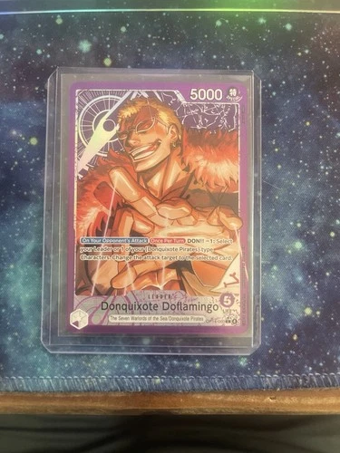 One Piece Donquixote Doflamingo OP14-060 Alt Art Azure Sea's Seven NM English