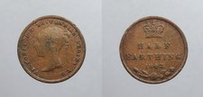 GREAT BRITAIN 1843 1/2 Farthing Victoria; struck for Ceylon #WC105468