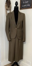 Vintage single breasted wool blazer with matching pleated skirt women s