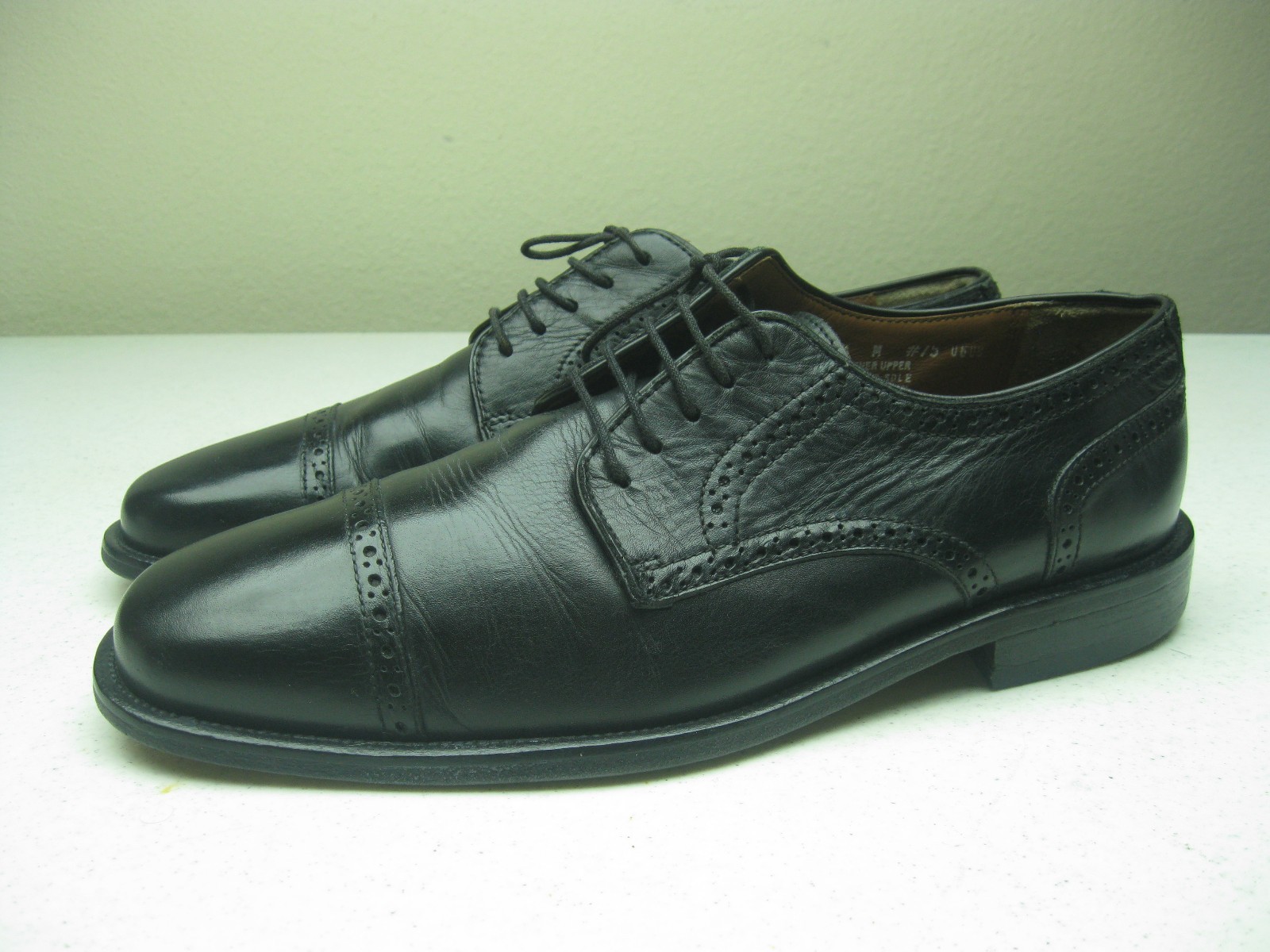 Vintage BLK BOSTONIAN ITALIAN LEATHER Größe 10M EXECUTIVE BUSINESS CAP TOE schuhe Vintage BLK BOSTONIAN ITALIAN LEATHER Größe 10M EXECUTIVE BUSINESS BUSINESS BUSINESS CAP TOE schuhe c07fe1