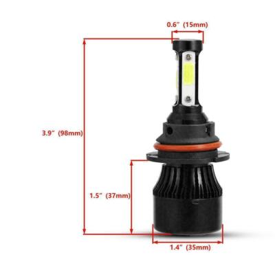 for MITSUBISHI Lancer 2002-2007 LED Headlight Kit 9007 HB5 White 6K Hi/Low Bulbs