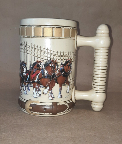 Taza de piedra de enganche Ceramarte Budweiser Clydesdales enganche arbusto cerveza - Imagen 3 de 8