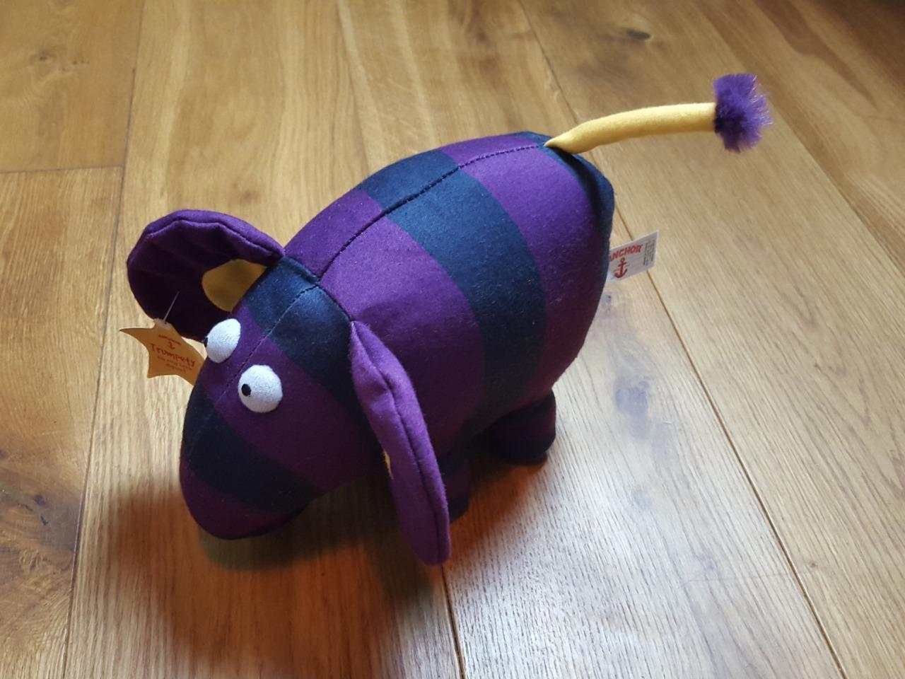 TRUMPETY THE NOISY ELEPHANT WORKING SOUND ANCHOR BUTTER PLUSH SOFT TOY TAGGED TRUMPETY THE NOISY ELEPHANT WORKING SOUND ANCHOR BUTTER PLUSH SOFT TOY TAGGED