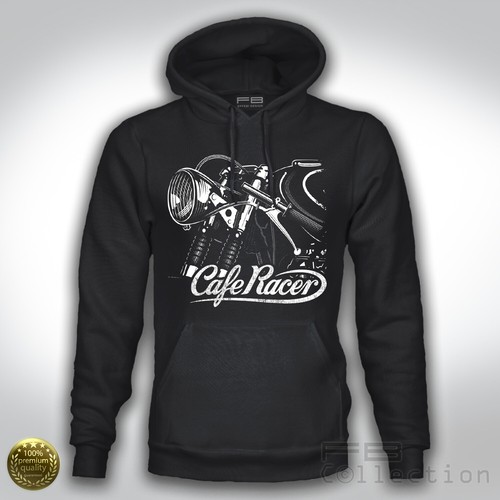 Felpa Hoodie Inspired  CB 350 500 Cafè Racer Custom Cafè Motorbike Old Gift - Picture 1 of 2