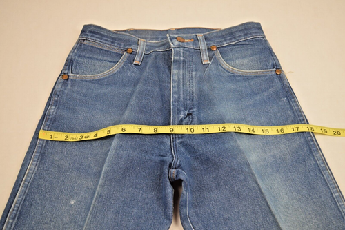 Vintage Wrangler Jeans 30 x 32 70s Blue Worn In Fade Bronze Stitch Made USA - Picture 12 of 16
