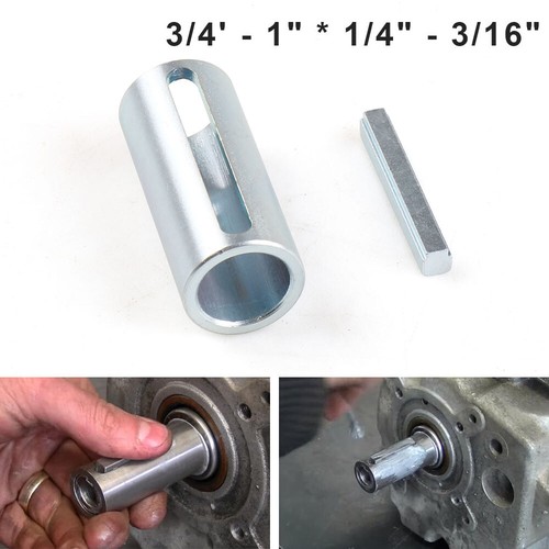 3/4" to 1" w/Step Key & Gas Engine Pulley Crank Shaft Sleeve Adapter Predator