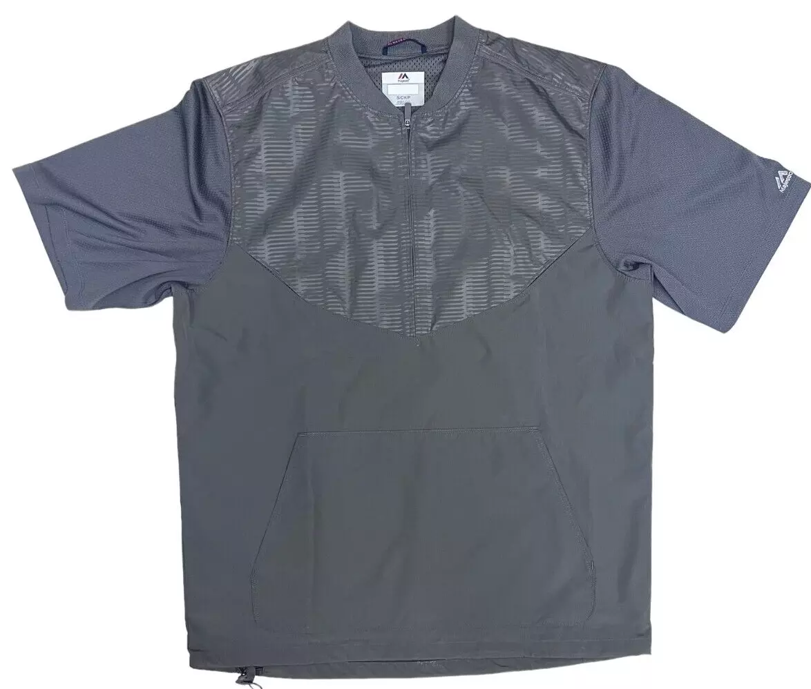 Majestic men's cool base short deals sleeve training jacket