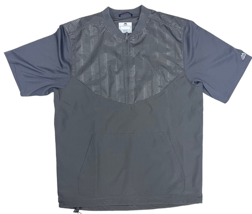 Chaqueta de entrenamiento Majestic Cool Base manga corta granito L 14/16 para niño - Imagen 2 de 2