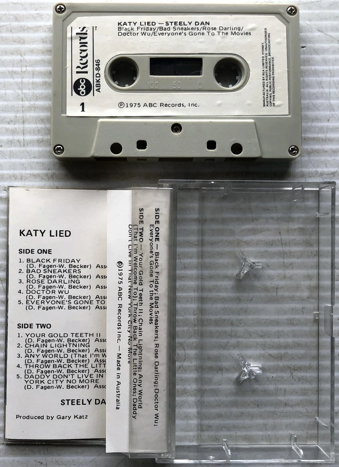 Steely Dan Katy Lied (Australian Cassette Tape, 1975) 10 Track Album - VGC - Image 4 of 4