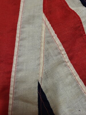 1890-1910 Antique Hand Sewn Union Jack Flag 52” X 26.5” , RARE JJ