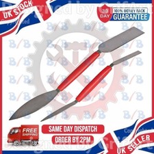 2PC PLASTERING TROWEL LARGE SMALL SQUARE AND LEAF TOOL SET FILLING IN FINISHING