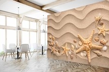 3D Sand Starfish S838 Wallpaper Mural Self-adhesive Removable Sticker Kids Pa