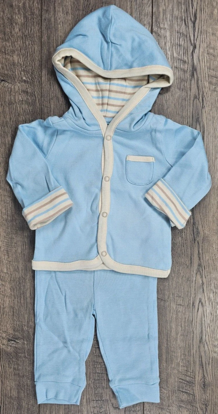Baby Boy Clothes Nwot Koala Baby Organic Newborn Blue Hooded 2pc Outfit