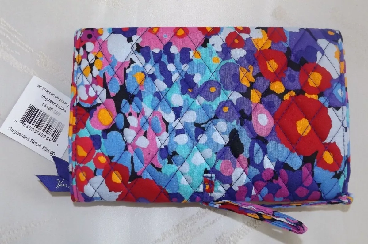 Vera bradley all wrapped up jewelry roll sale