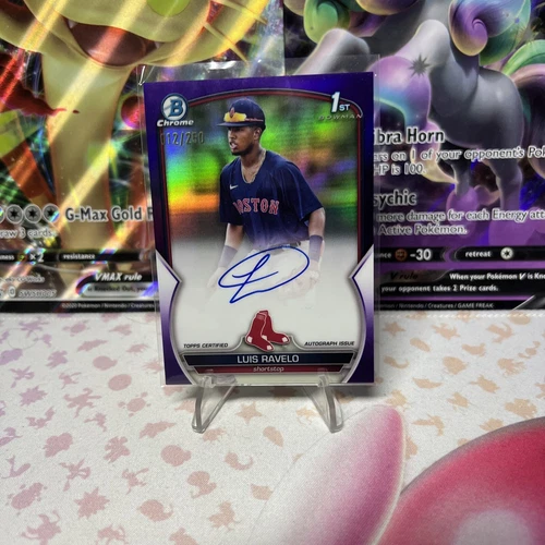 Luis Ravelo 2023 1st Bowman Chrome Auto Purple Refractor /250