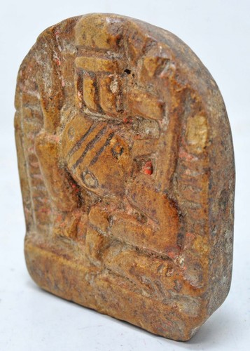 Antique Sand Stone God Ganesha Idol Figurine Original Old Hand Carved - Picture 3 of 8