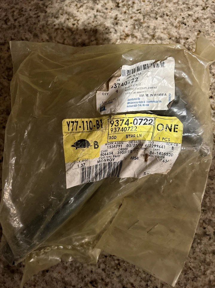 Eje delantero izquierdo extremo de varilla de amarre para Chevrolet Aveo Kalos Sonic DAEWOO 93740722 Foto 3 de 3