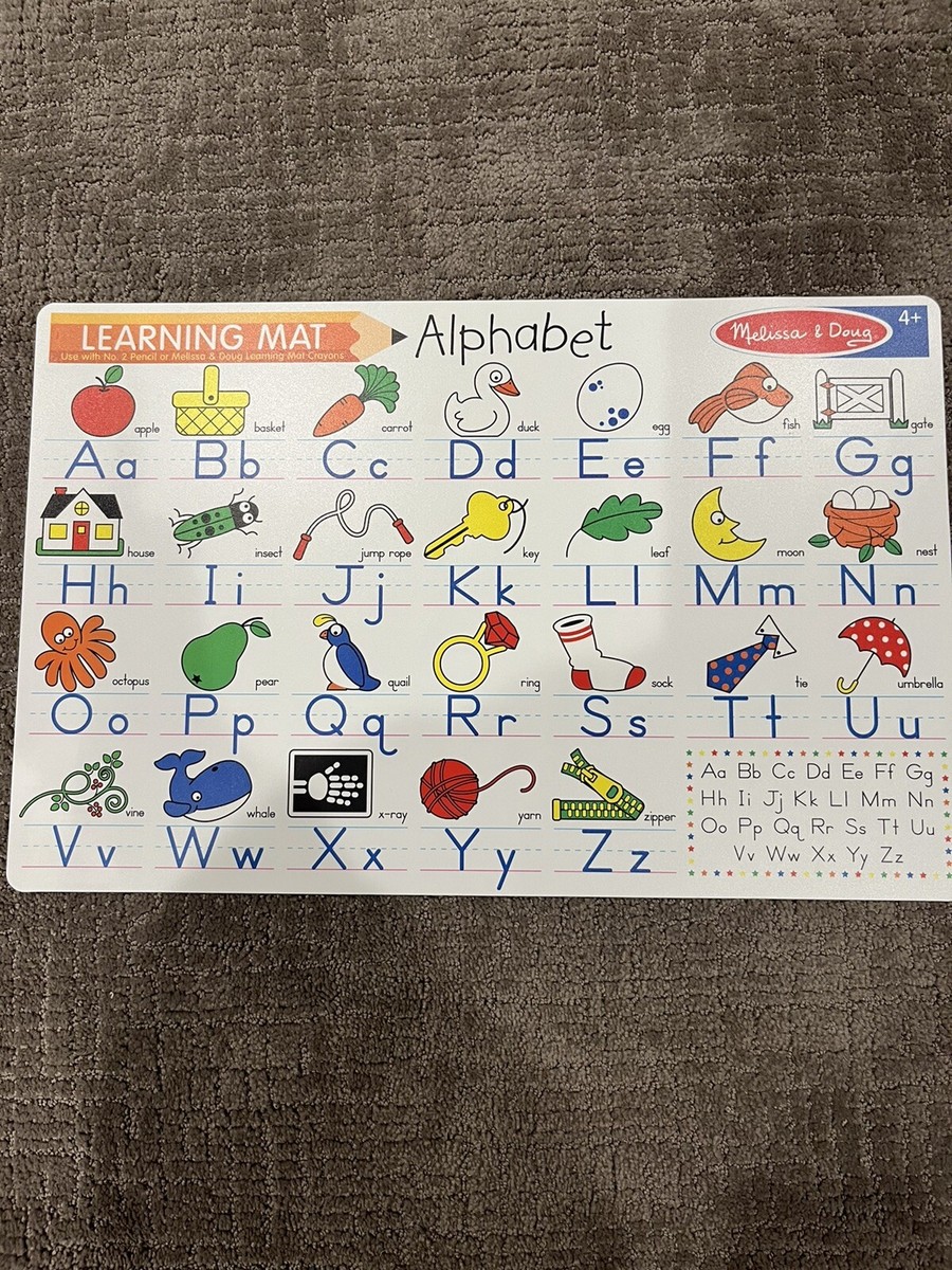 Melissa & Doug Alphabet Write-A-Mat Puzzle Double Sided | eBay