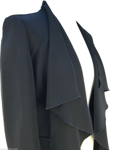 Zara Black Waterfall Blazer Jacket Size M RRP £79.99 - Picture 8 of 10