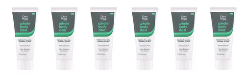 Dove Men + Care Whole Body Deodorant Cream, Aloe & Bamboo, 2.5 oz (6 Pack)