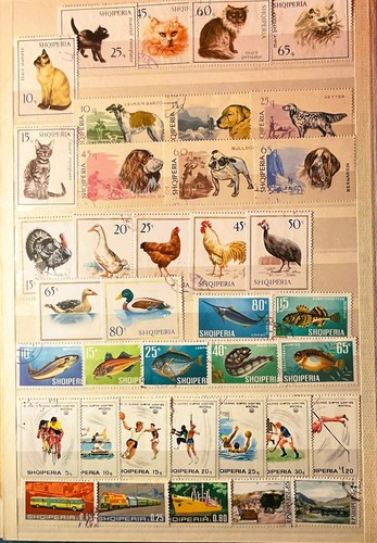 ALBANIA LOT in vintage ALBUM 1900 to modern 630 stamps Sou. Sheets Early Antique - Picture 9 of 17