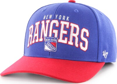 Forty Seven 47 Brand New York Rangers McCaw MVP DP Curved Visor Velcroback Cap