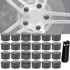20X 17mm Radschrauben Abdeckungen Kappen + 4 Kappen Felgenschloss + Abzieher