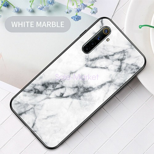 For OPPO Realme 6 / 6 Pro Shockproof Marble Tempered Glass Case Hybrid Cover - Picture 13 of 19