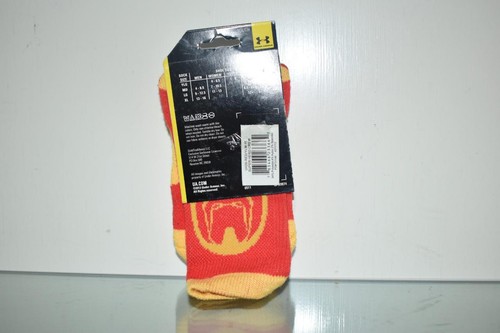 Under Armour Alter Ego IRON-MAN Crew Socks Youth Large Red/Yellow NWT - Picture 2 of 4