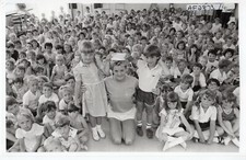 Original Press Photo Swimming Sarah Hardcastle Leigh Beck Infants School 21.7.86