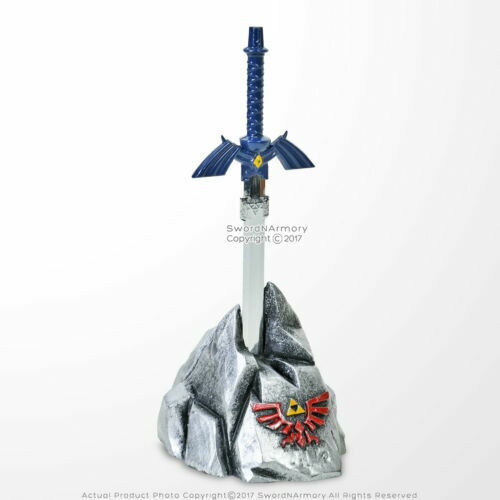 3D Printed & Hand-painted Legend of Zelda Master Sword in Stone