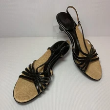 Sofft Womens Calida Black Leather Strappy Slingback Sandals 1212001, Size 9.5M