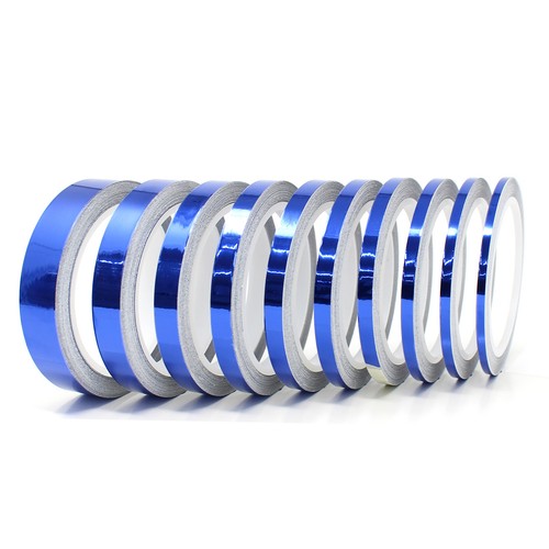 8,5m Zierstreifen 3mm Chrom Blau Auto Motorrad Dekorstreifen Seitenstreifen - Picture 2 of 7