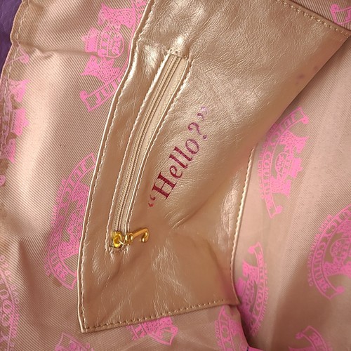 Juicy Couture Vintage Y2K Have a Juicy Day P&G Handtasche Purse Purple Yellow Rose - Bild 15 von 17