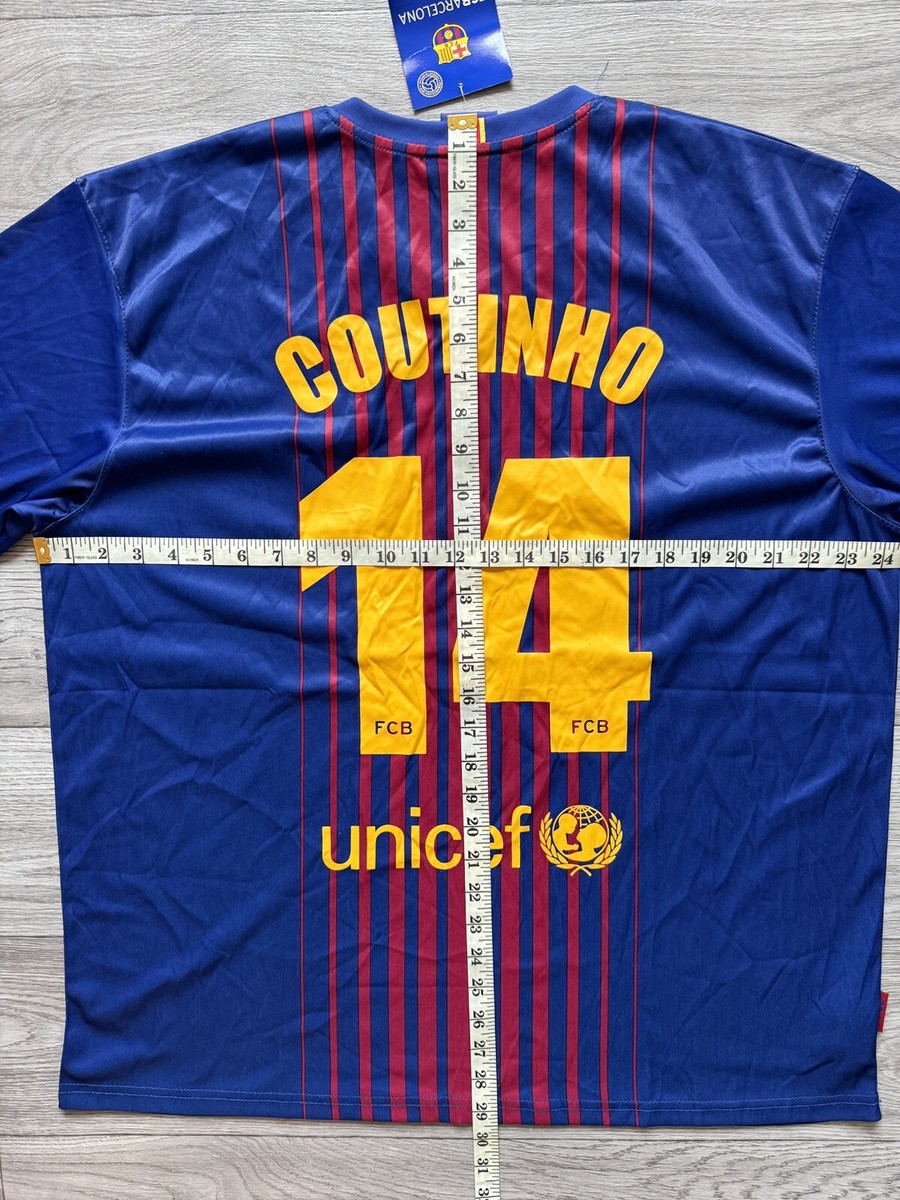 Barcelona FC FAN Football Jersey Soccer Shirt #14 Coutinho Mens