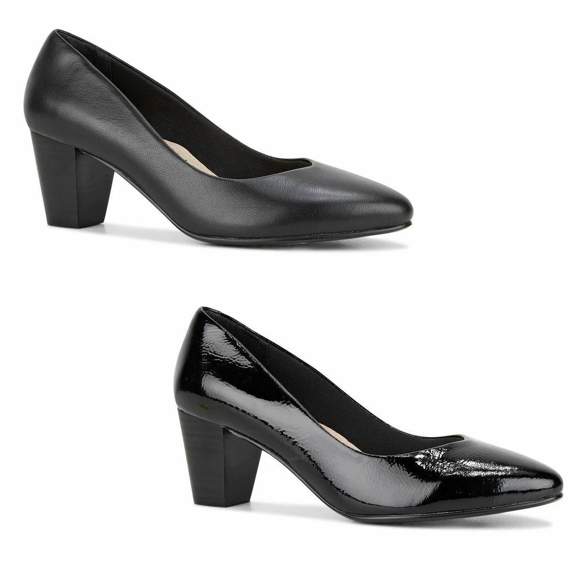 Black medium high heels sales